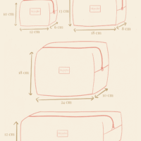 trousses de toilette personnalisable tailles