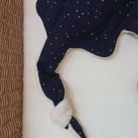 doudou raie gaze de coton et sherpa