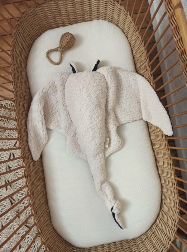 grande peluche raie douce sherpa