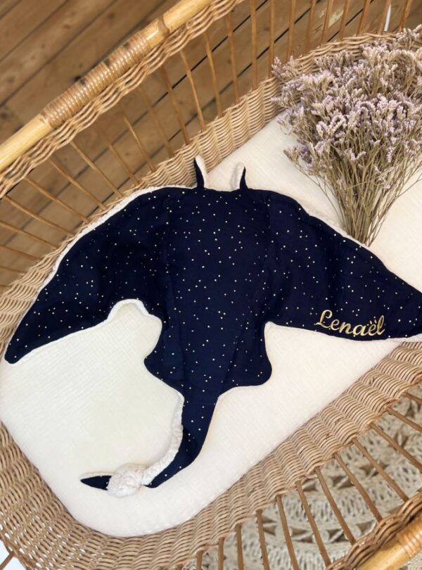 grande peluche raie personnalisé broderie