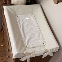 housse de matelas à langer gaze de coton écru