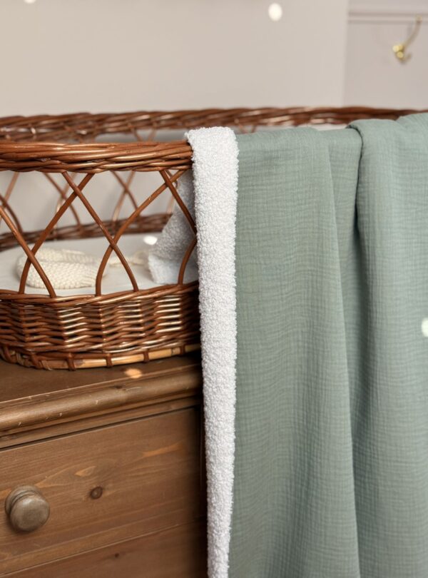 couverture bébé gaze de coton kaki uni couverture bébé gaze de coton kaki uni