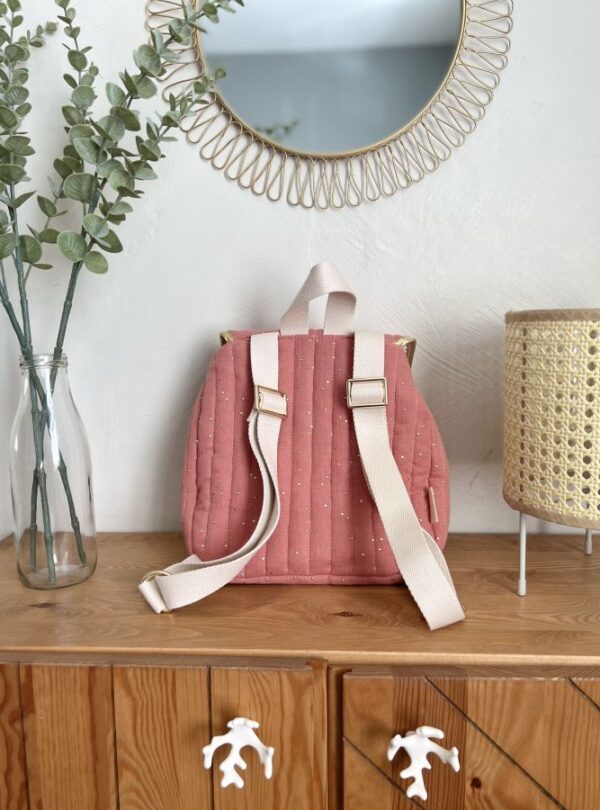 sac a dos enfant gaze de coton matelasse