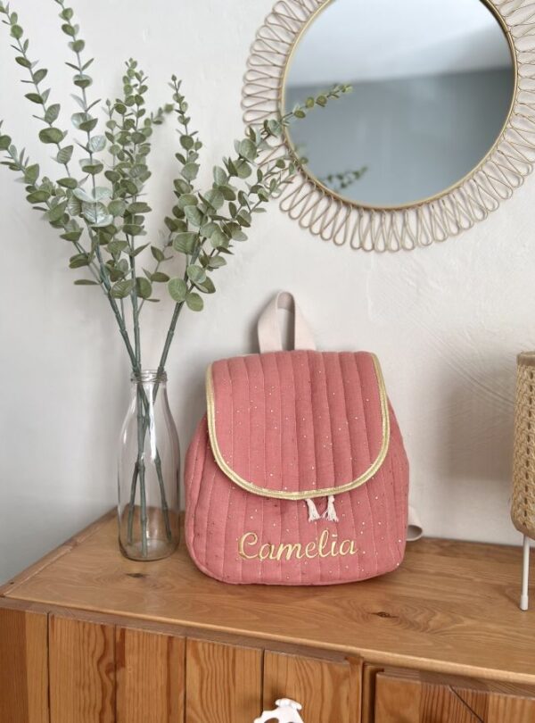 sac a dos enfant gaze de coton metelasse personnalise