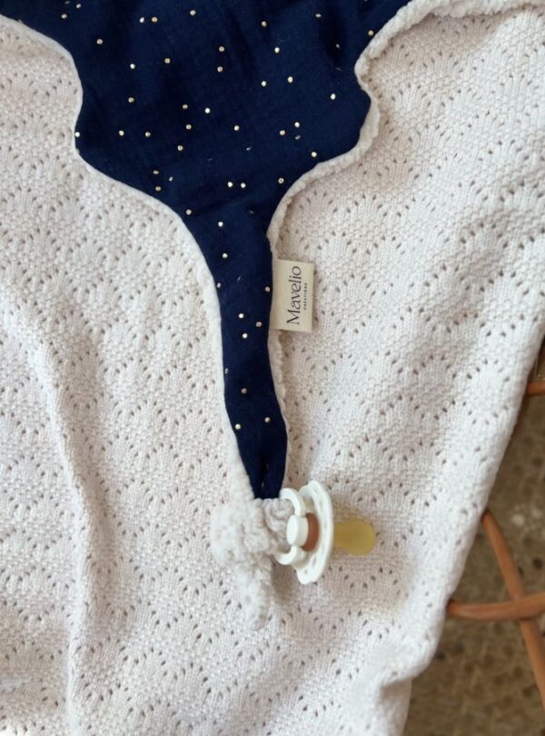 doudou raie bleu nuit personnalisable