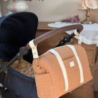 sac à langer matelassé caramel