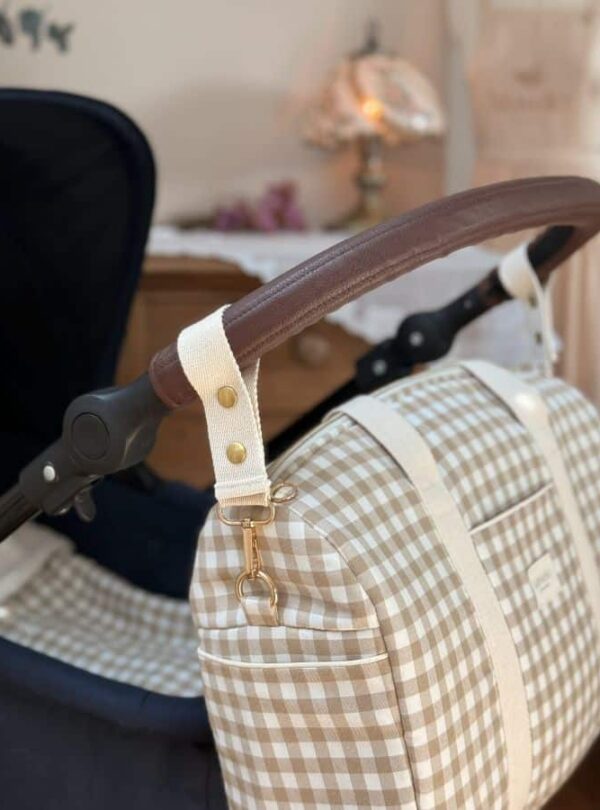 sac à langer vichy beige