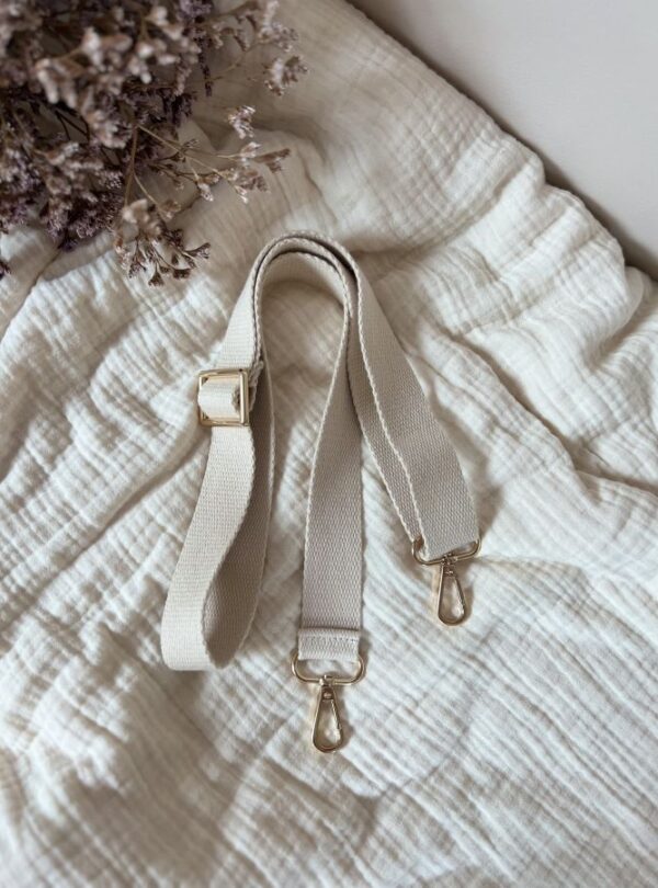 sangle réglable en coton et or