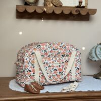 grand sac voyage matelassé prairie écru