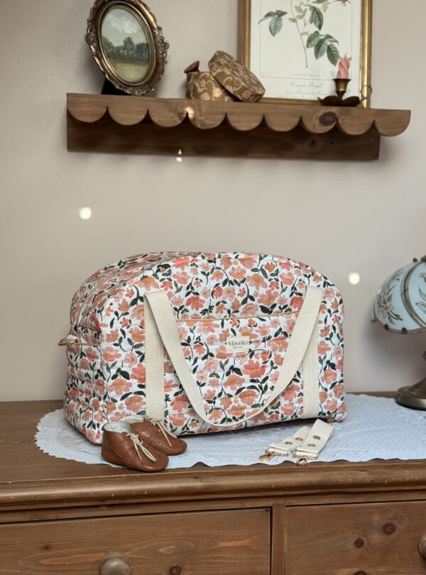 grand sac voyage matelassé prairie écru