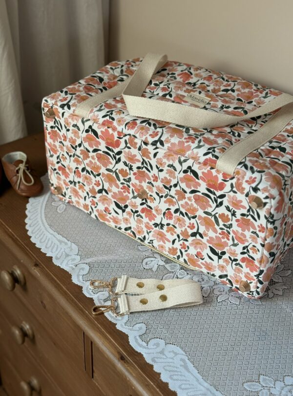 grand sac voyage matelassé prairie écru