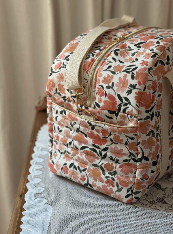 grand sac voyage matelassé prairie écru