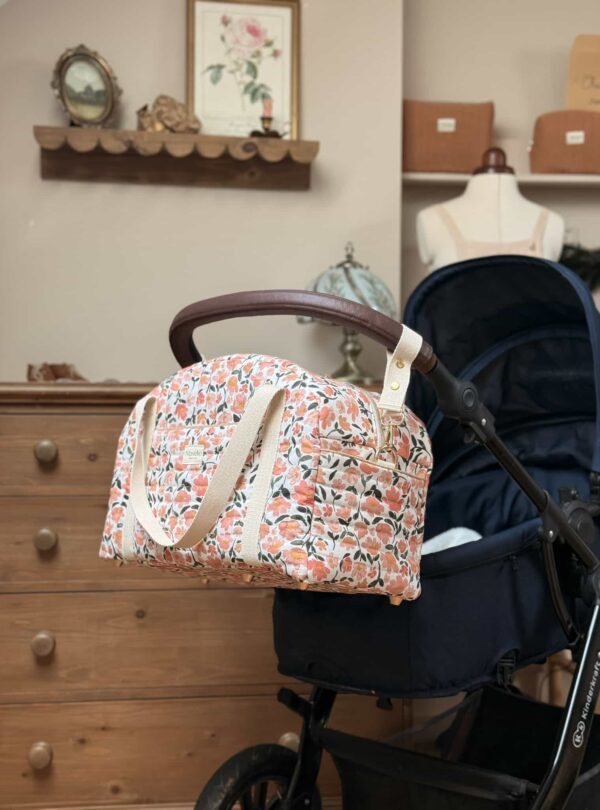 grand sac voyage matelassé prairie écru