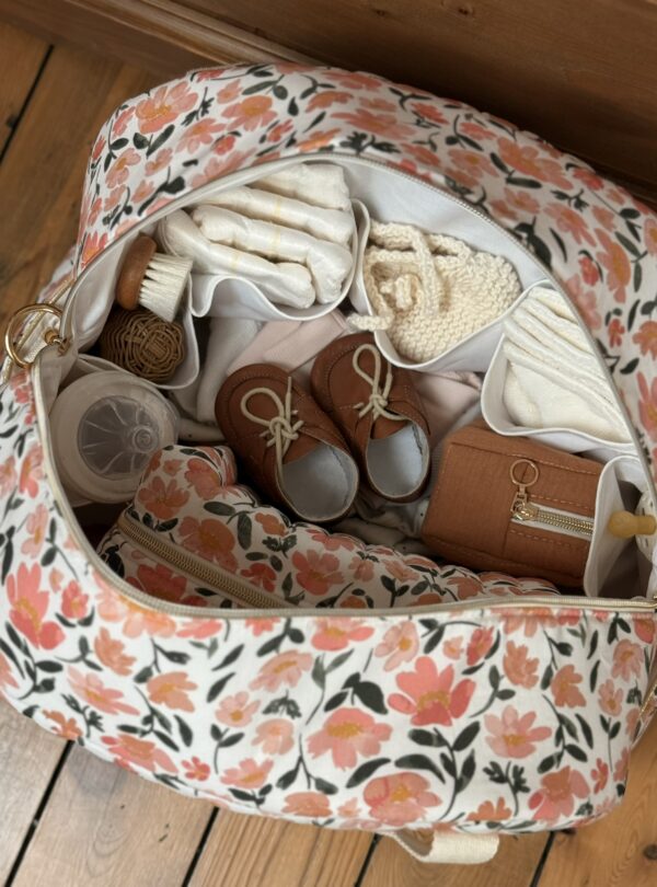 grand sac voyage matelassé prairie écru