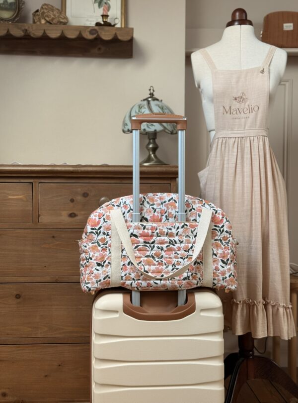 grand sac voyage matelassé prairie écru