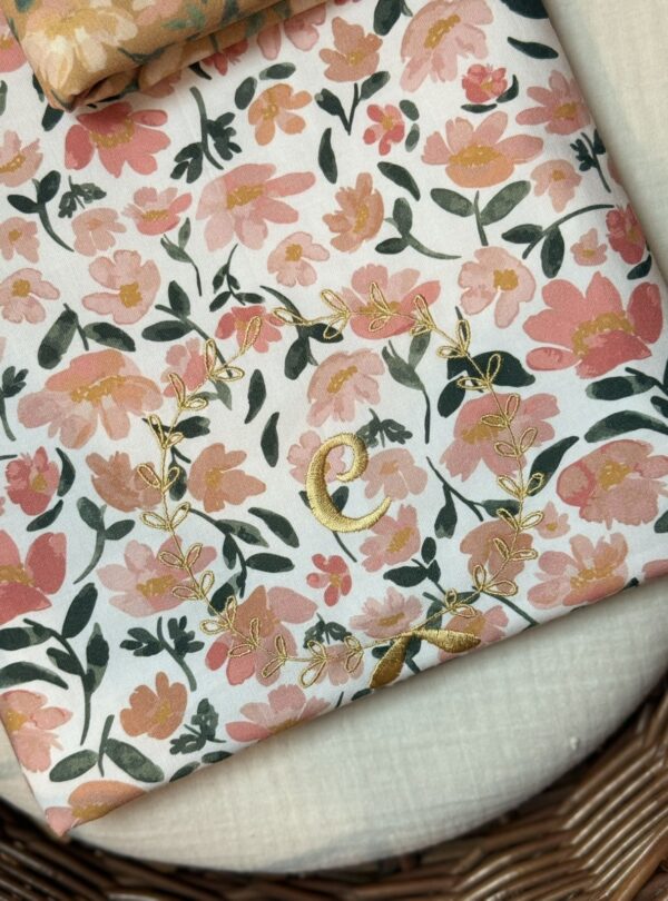 couverture bébé coton imprimé prairie écru couverture bébé coton imprimé prairie écru