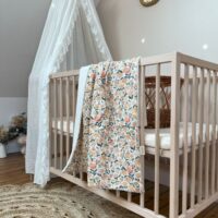 couverture bébé coton prairie écru