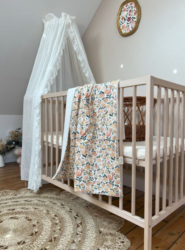 couverture bébé coton prairie écru