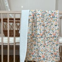 couverture bébé prairie écru