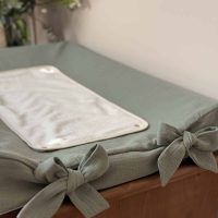housse de matelas à langer gaze de coton kaki