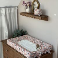 housse de matelas à langer prairie écru