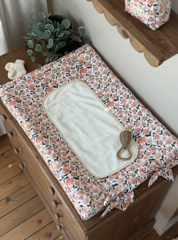 housse de matelas à langer prairie écru