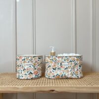 lot de deux panières matelassées prairie écru