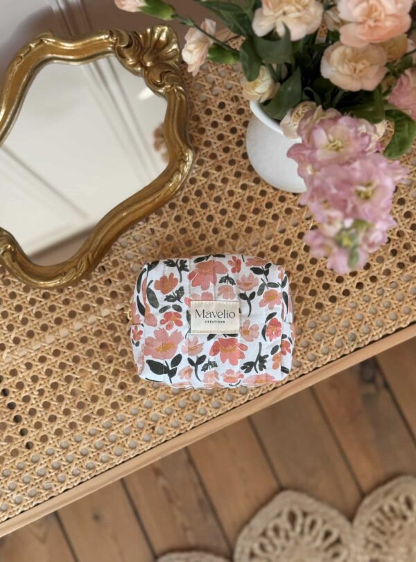 petite trousse taille s matelassé prairie écru