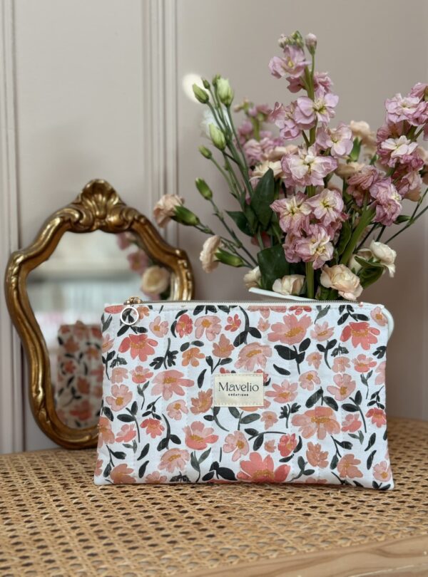 pochette plate matelassé prairie écru