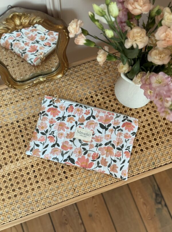 pochette plate matelassé prairie écru