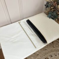 pochette pour macbook ordinateur nid abeille écru