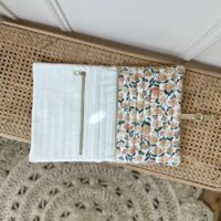 pochette pour tablette matelassée prairie écru ouvert