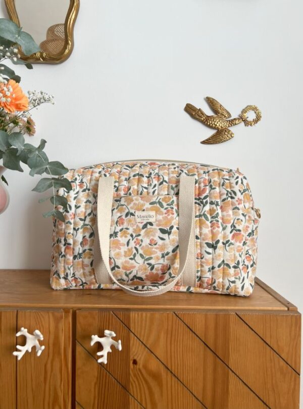 sac à langer matelassé prairie écru