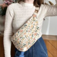 sac banane xl matelassé prairie écru