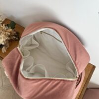 sac voyage matelassé velours rose intérieur