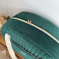 sac voyage matelassé velours vert