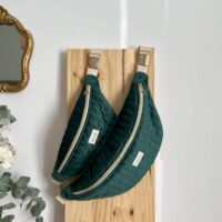 sacs banane standard et xl matelassé velours vert