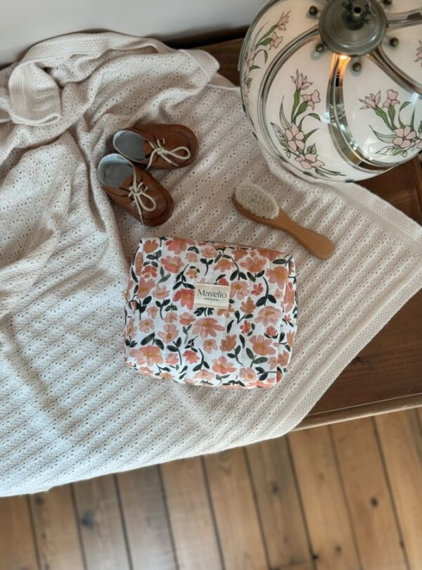 trousse de toilette matelassé prairie écru