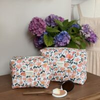 trousse de toilette matelassé prairie écru