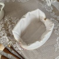 trousse de toilette matelassé toile de jouy framboise
