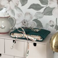 pochette pour livre matelassé velours vert