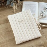 pochette pour livre gaze de coton écru