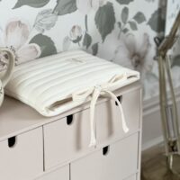 pochette pour livre matelassée gaze de coton écru