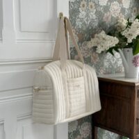 sac à langer matelassé gaze de coton écru uni