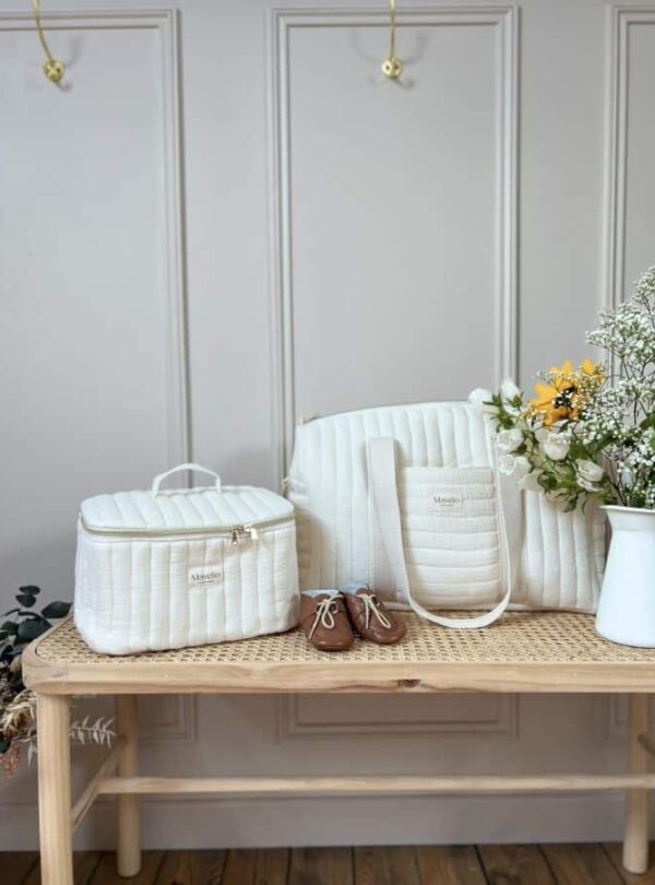 vanity matelassé gaze de coton écru uni