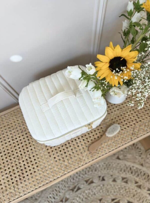 vanity matelassé gaze de coton écru uni