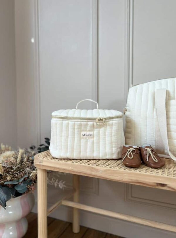 vanity matelassé gaze de coton écru uni