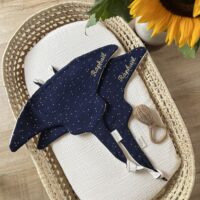 lot de deux doudous raie personnalisé