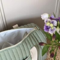 sac à langer matelassé gaze de coton kaki uni