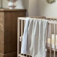 couverture chambre bébé cottage vichy beige
